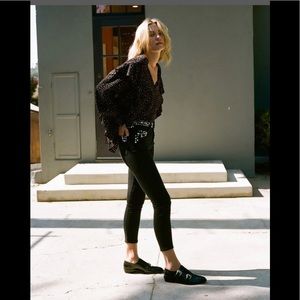The Kooples Lizy studded black denim